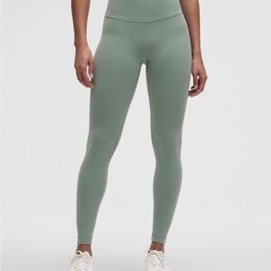 Lululemon Wundertrain Grey Eucalyptus Leggings
